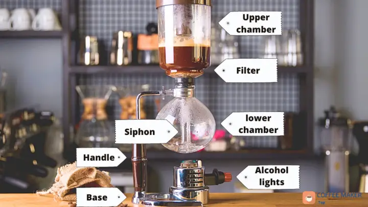 Siphon coffee maker parts