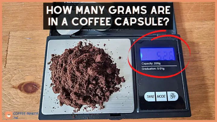 How many grams are in a coffee capsule?