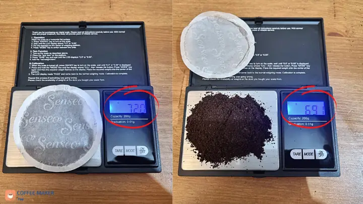 How much a Senseo coffee pad weighs?