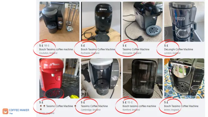 Used Tassimo coffee makers on Facebook Marketplace