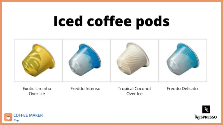 Nespresso coffee made for ice pods